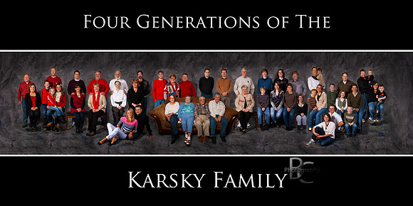 Big Karsky Family - 4 Generations - black