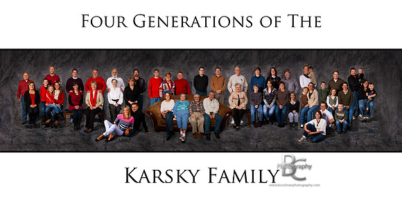 Big Karsky Family - 4 Generations - white